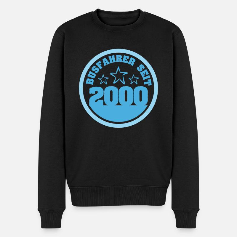 Busfahrer Bus LKW 2000 - Männer Premium Bio Pullover - Schwarz