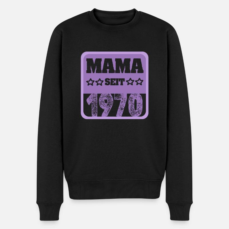 1970 - Männer Premium Bio Pullover - Schwarz