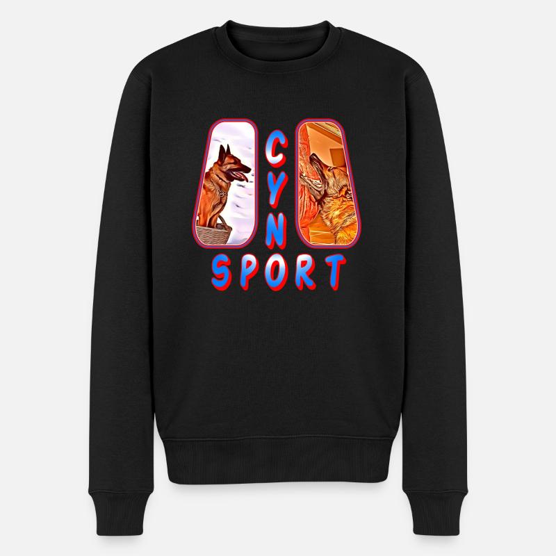 Le Malinois bei Cyno-sport (x1) - Männer Premium Bio Pullover - Schwarz