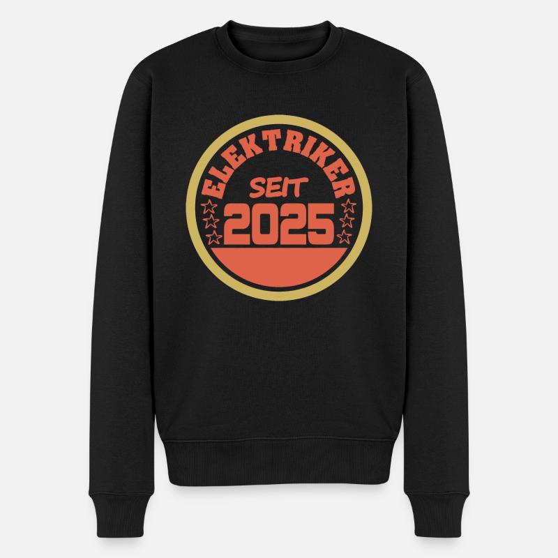 geboren 2025 - Männer Premium Bio Pullover - Schwarz