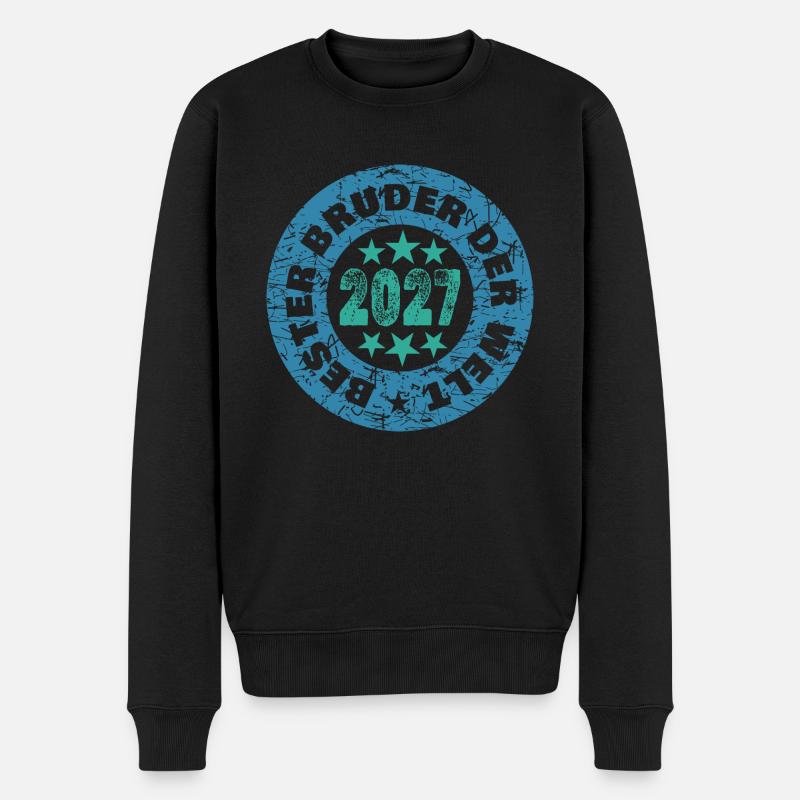 Jahr 2027 - Männer Premium Bio Pullover - Schwarz