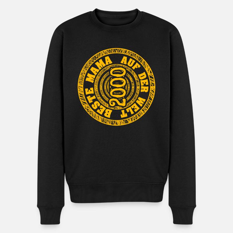 Mum 2000 - Männer Premium Bio Pullover - Schwarz