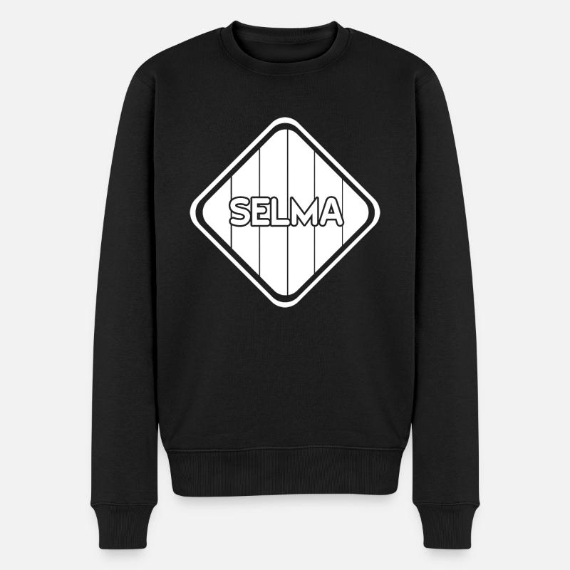 Mädchen Selma - Männer Premium Bio Pullover - Schwarz