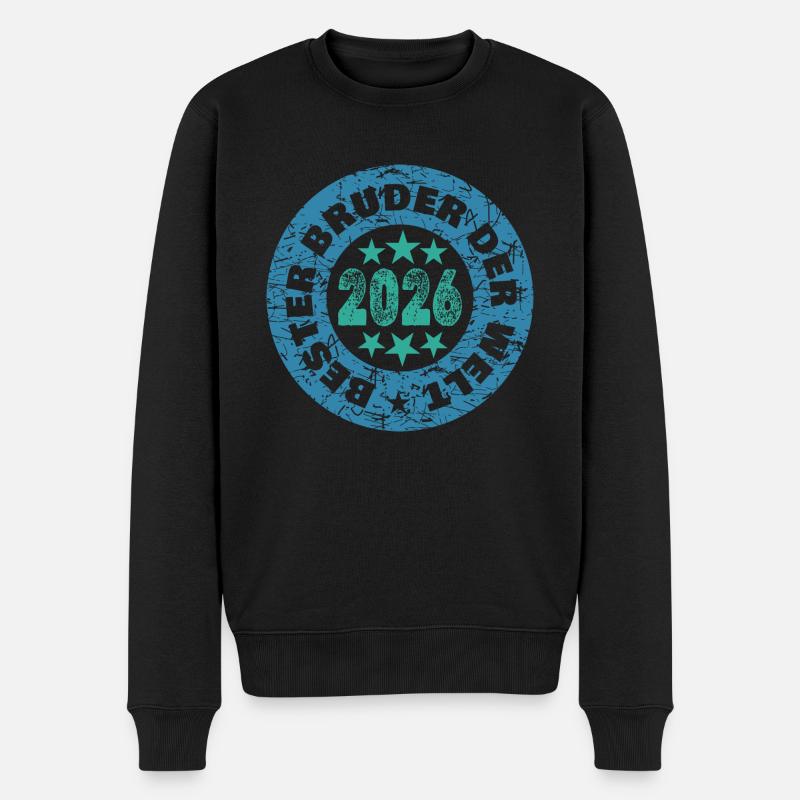 2026 - Männer Premium Bio Pullover - Schwarz