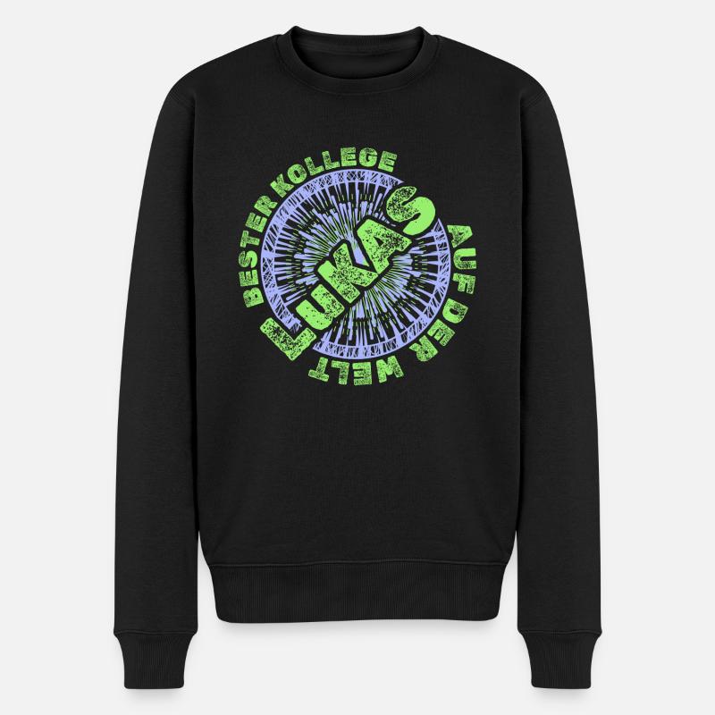 Chef Lukas - Männer Premium Bio Pullover - Schwarz