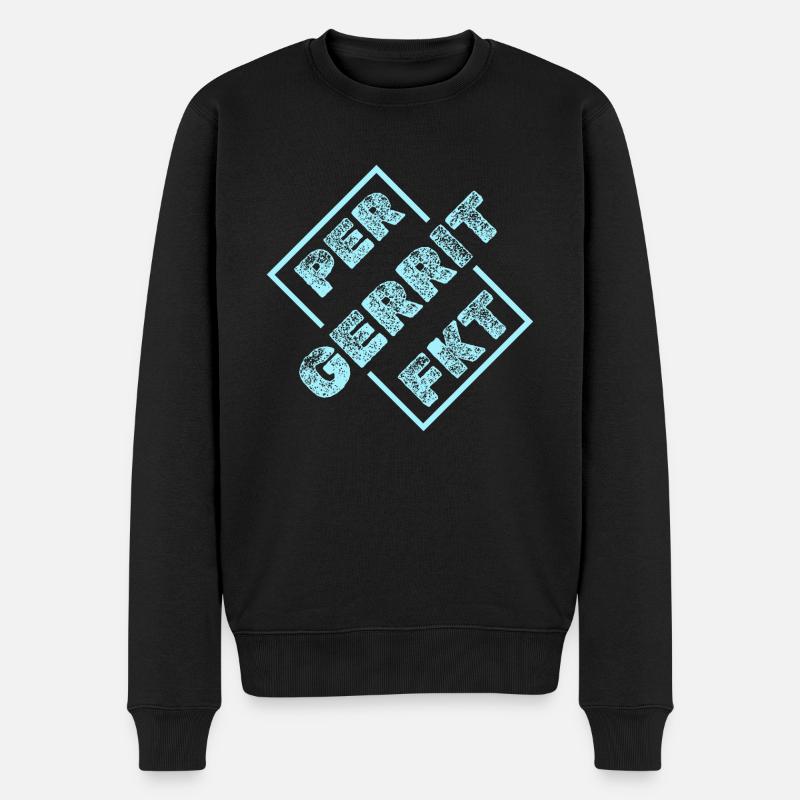 Perfekt Gerrit - Männer Premium Bio Pullover - Schwarz