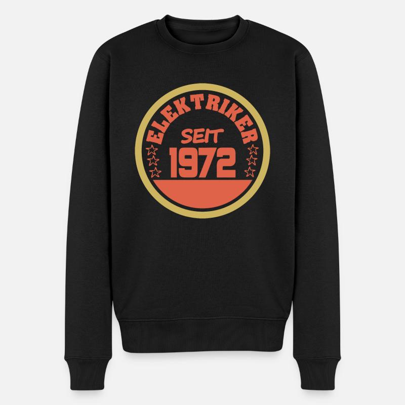 1972 - Männer Premium Bio Pullover - Schwarz