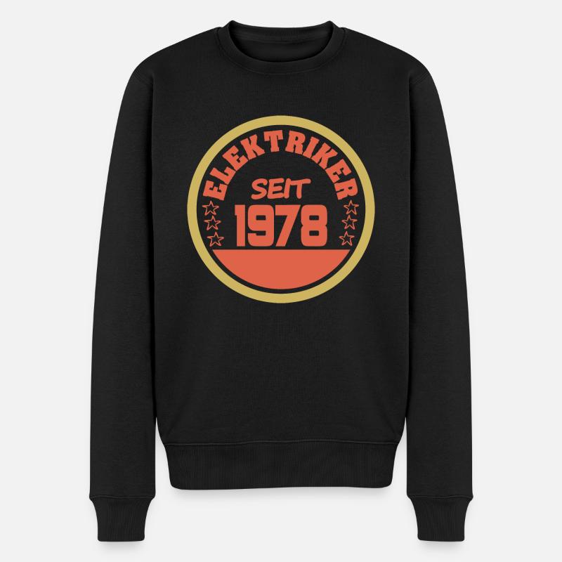 geboren 1978 - Männer Premium Bio Pullover - Schwarz