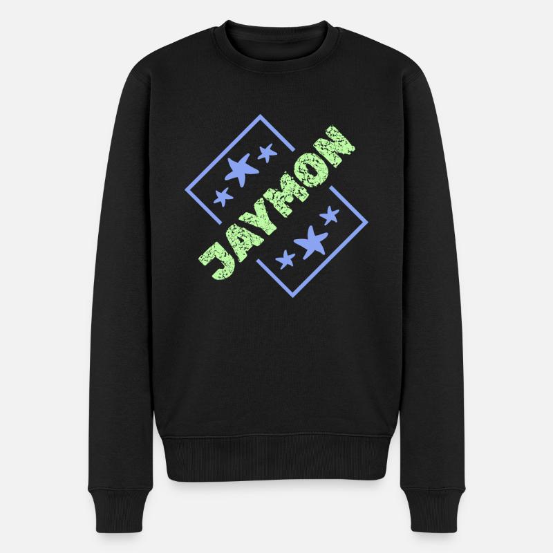 Jaymon - Männer Premium Bio Pullover - Schwarz