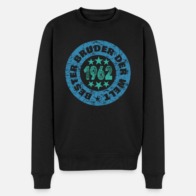 1962 - Männer Premium Bio Pullover - Schwarz
