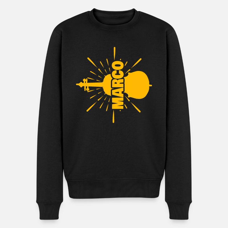 Marco comme prénom - Pull Premium bio Homme - noir