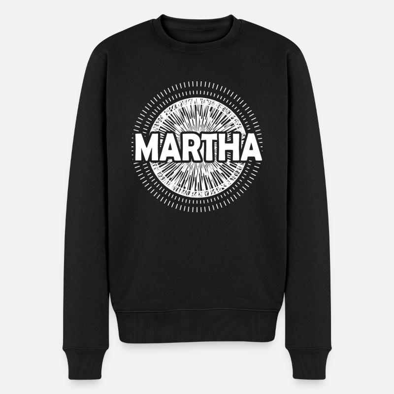 Gift for Martha - Men's Premium Organic Jumper - black