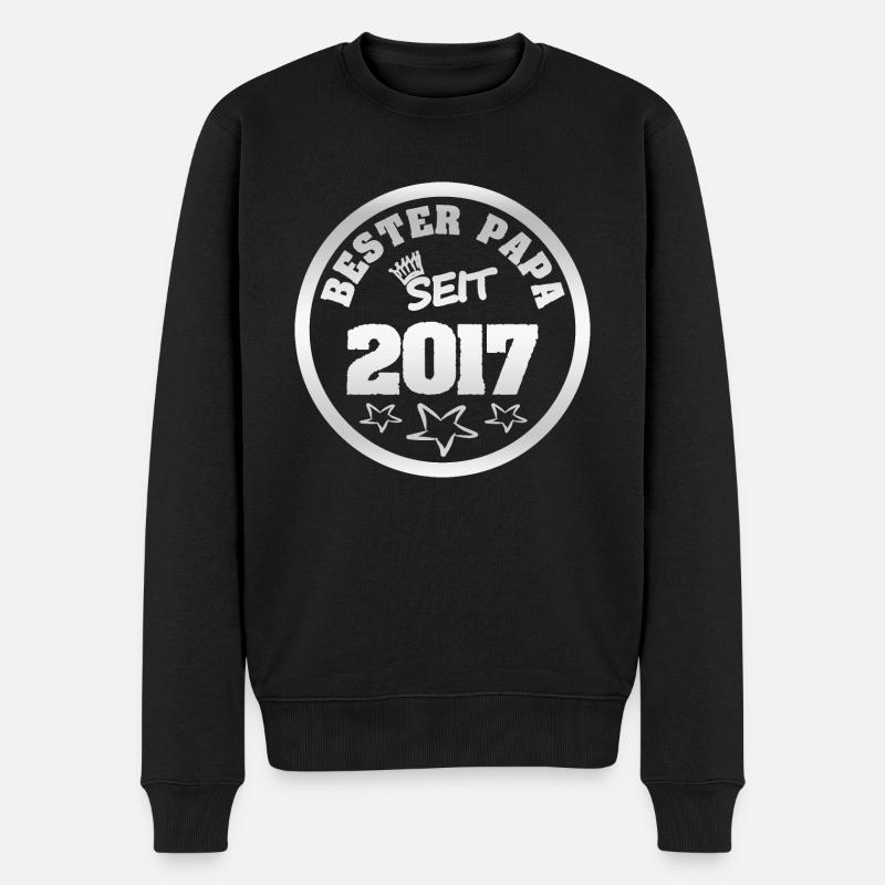 Papa 2017 - Männer Premium Bio Pullover - Schwarz