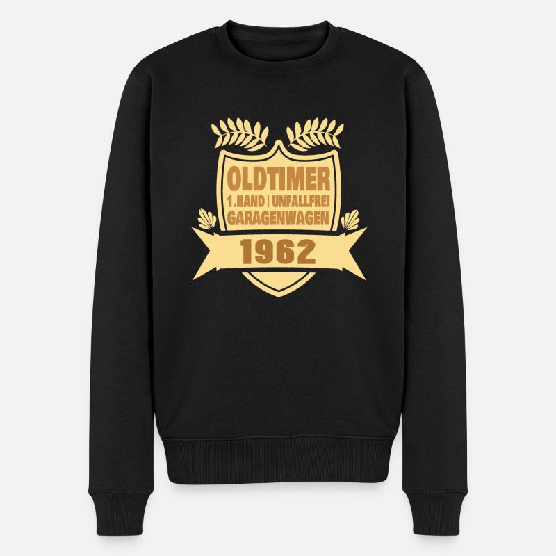 1962 - Männer Premium Bio Pullover - Schwarz