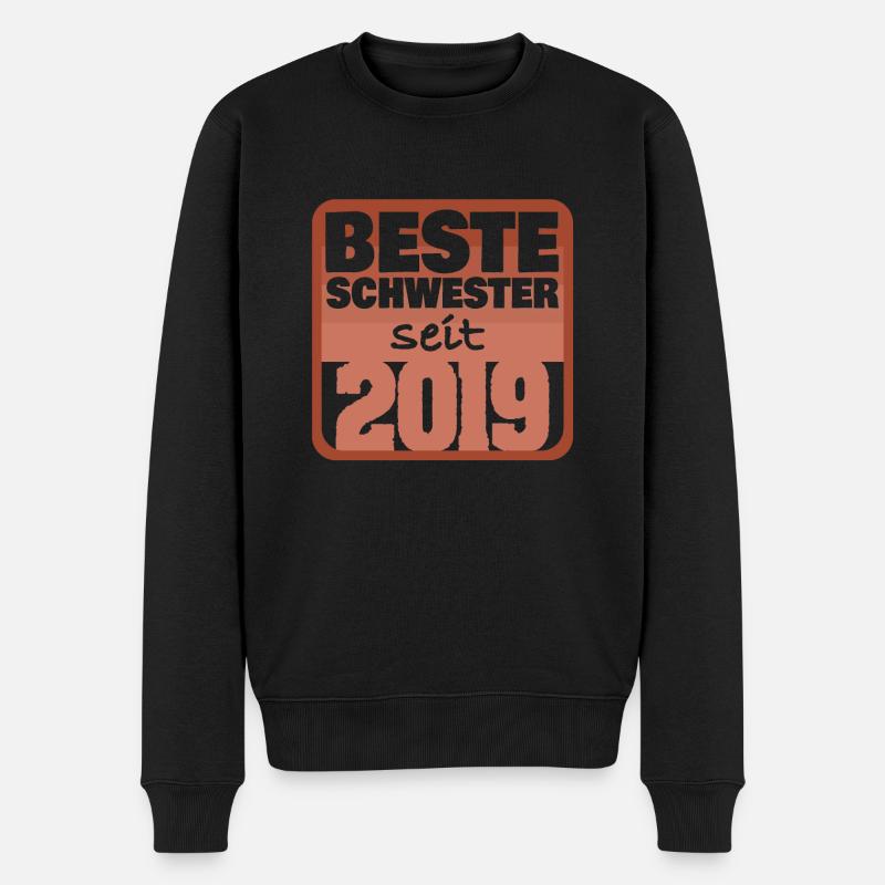 2019 - Männer Premium Bio Pullover - Schwarz