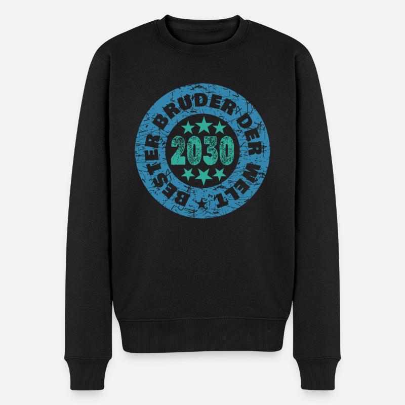 Geschwister 2030 - Männer Premium Bio Pullover - Schwarz