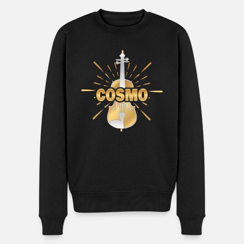 Violinist Cosmo - Männer Premium Bio Pullover - Schwarz