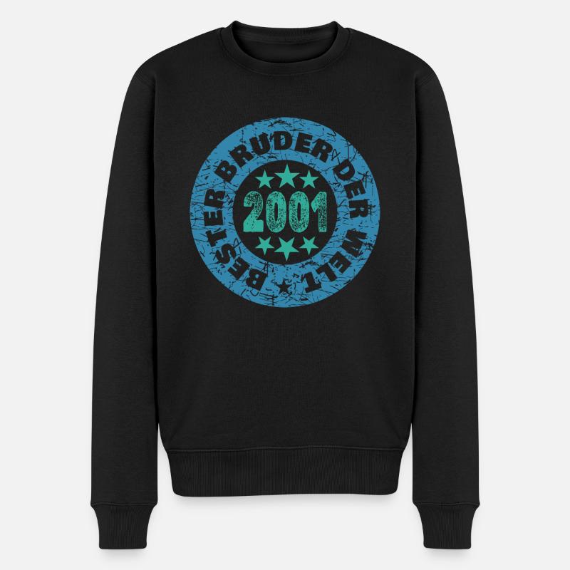 Jahrgang 2001 - Männer Premium Bio Pullover - Schwarz
