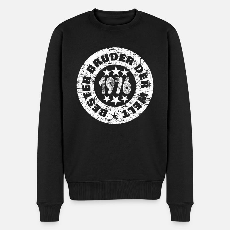 1976 - Männer Premium Bio Pullover - Schwarz