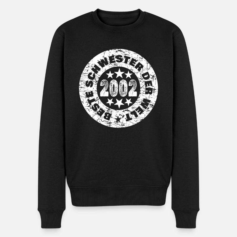 2002 - Männer Premium Bio Pullover - Schwarz