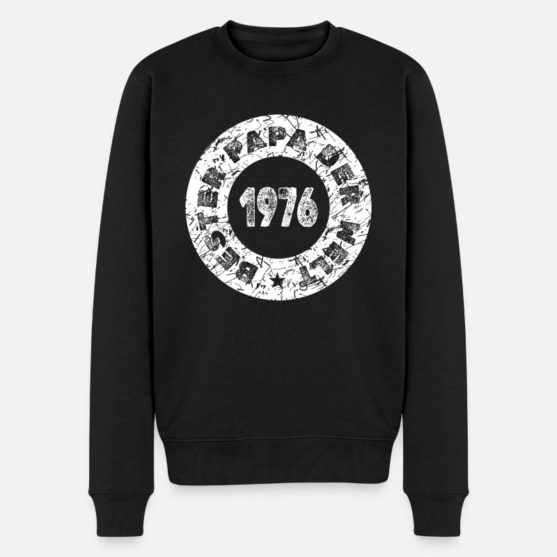 1976 - Männer Premium Bio Pullover - Schwarz