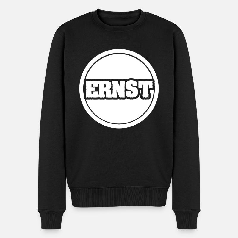 Ernst als Vorname - Männer Premium Bio Pullover - Schwarz
