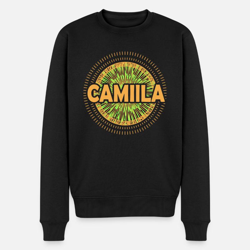 Geschenkidee Camilla - Männer Premium Bio Pullover - Schwarz