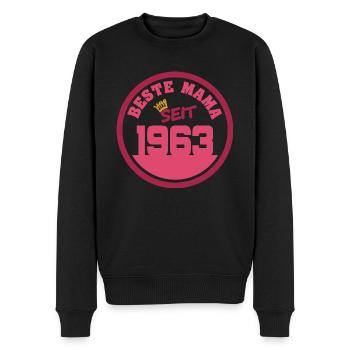 Mutti 1963 - Männer Premium Bio Pullover - Schwarz - Vorne - Nico (187cm)