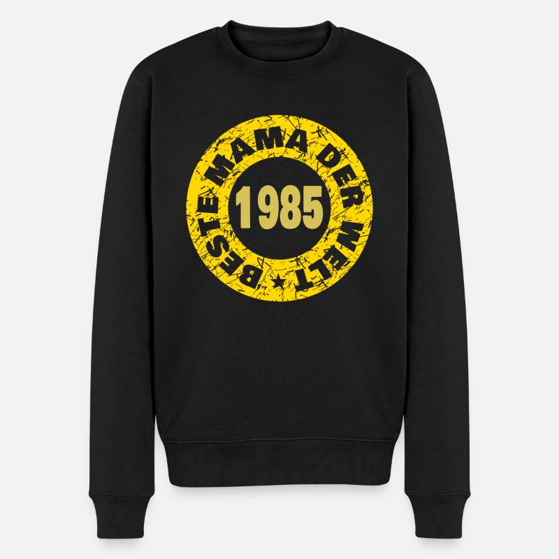 Maman 1985 - Pull Premium bio Homme - noir