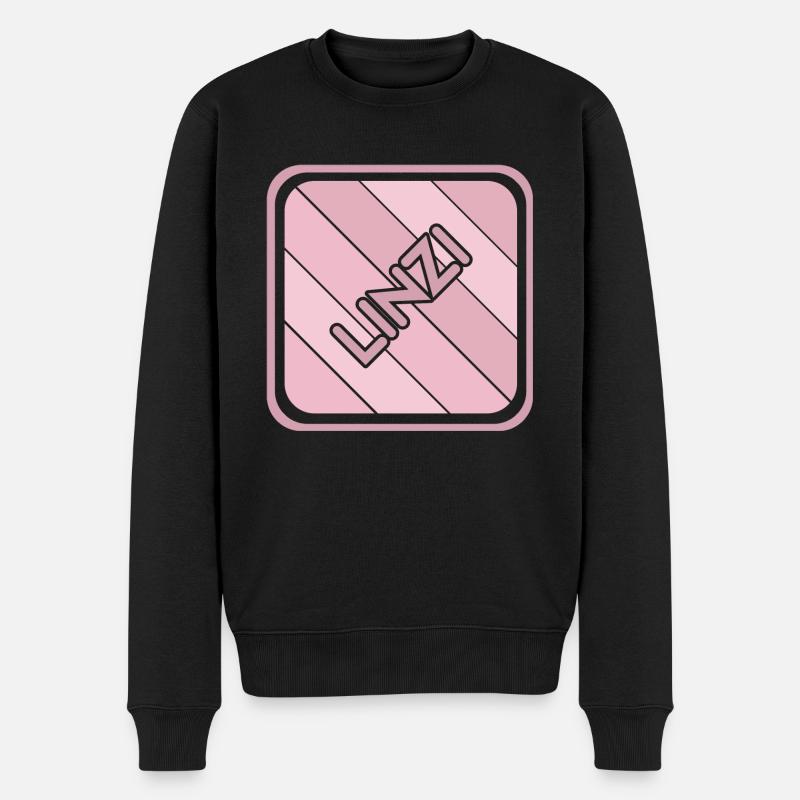 Vorname Linzi - Männer Premium Bio Pullover - Schwarz