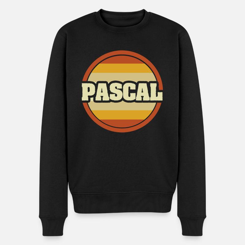Pascal - Männer Premium Bio Pullover - Schwarz