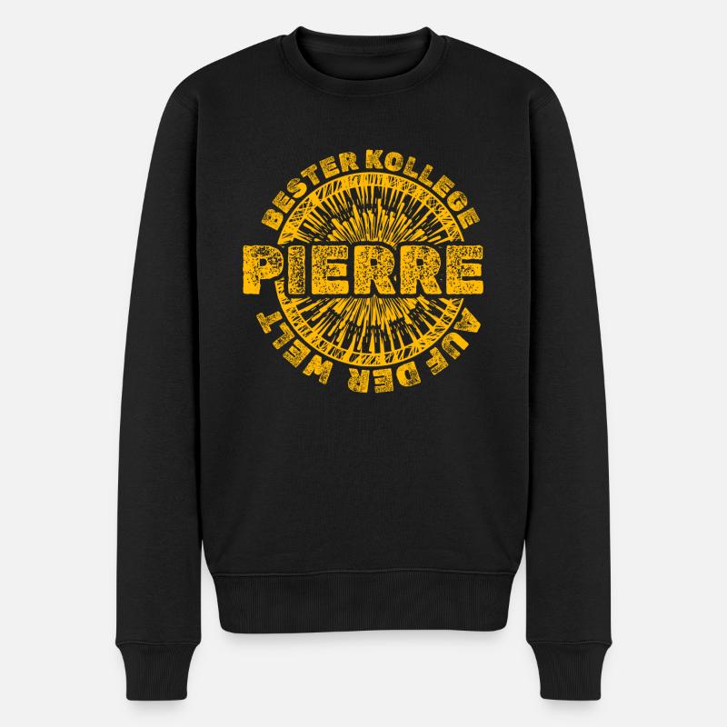 Geschenk für Pierre - Männer Premium Bio Pullover - Schwarz