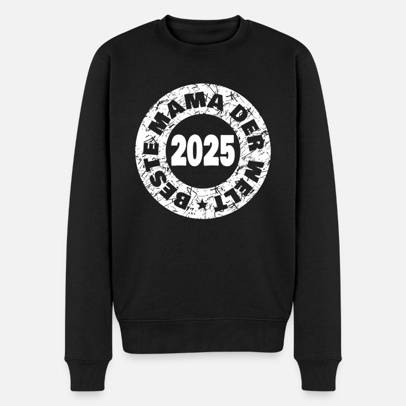 2025 - Männer Premium Bio Pullover - Schwarz