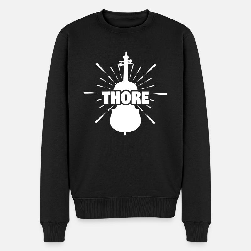 Vorname Thore - Männer Premium Bio Pullover - Schwarz