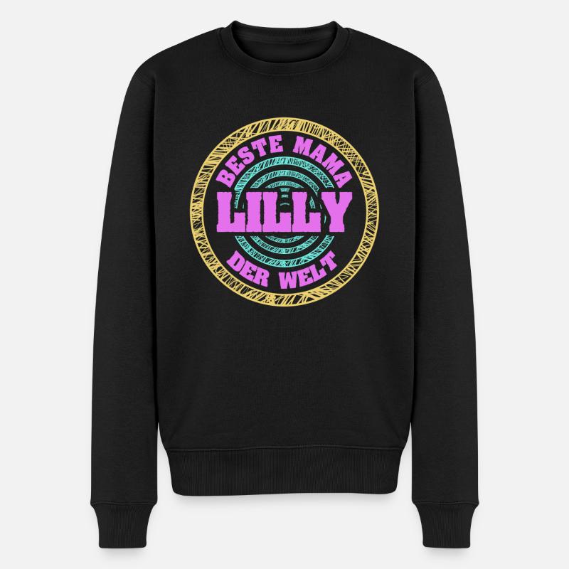 Mutter Lilly - Männer Premium Bio Pullover - Schwarz