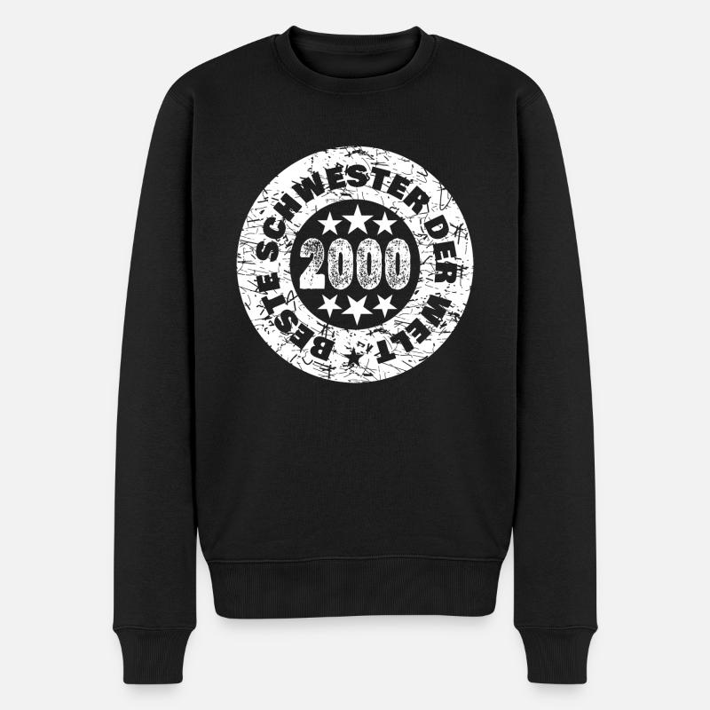 Jahr 2000 - Männer Premium Bio Pullover - Schwarz