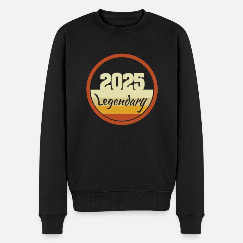 2025 - Männer Premium Bio Pullover - Schwarz