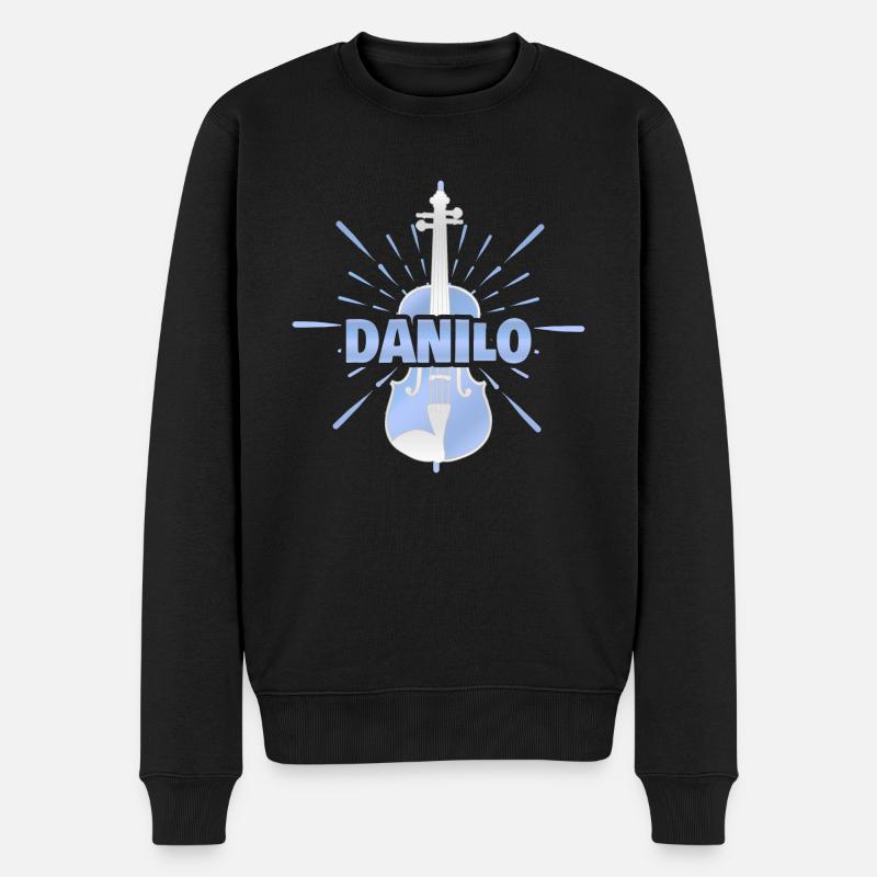 Danilo als Vorname - Männer Premium Bio Pullover - Schwarz