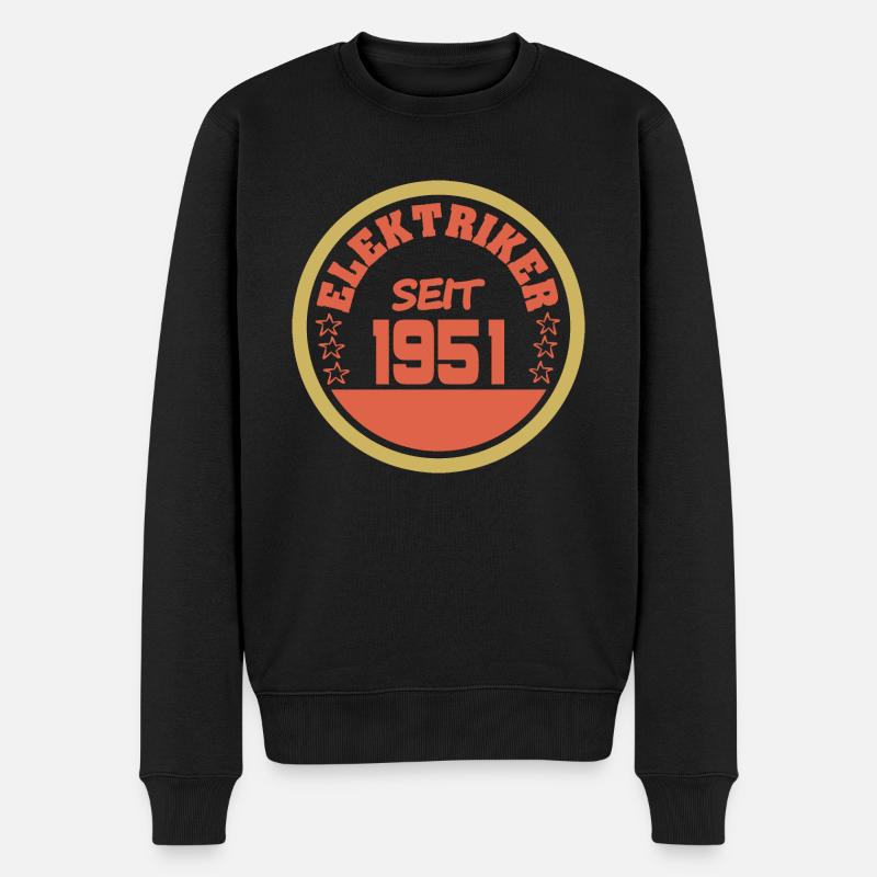 1951 - Männer Premium Bio Pullover - Schwarz