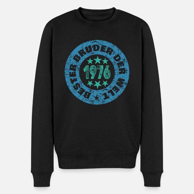 Bruder 1976 - Männer Premium Bio Pullover - Schwarz