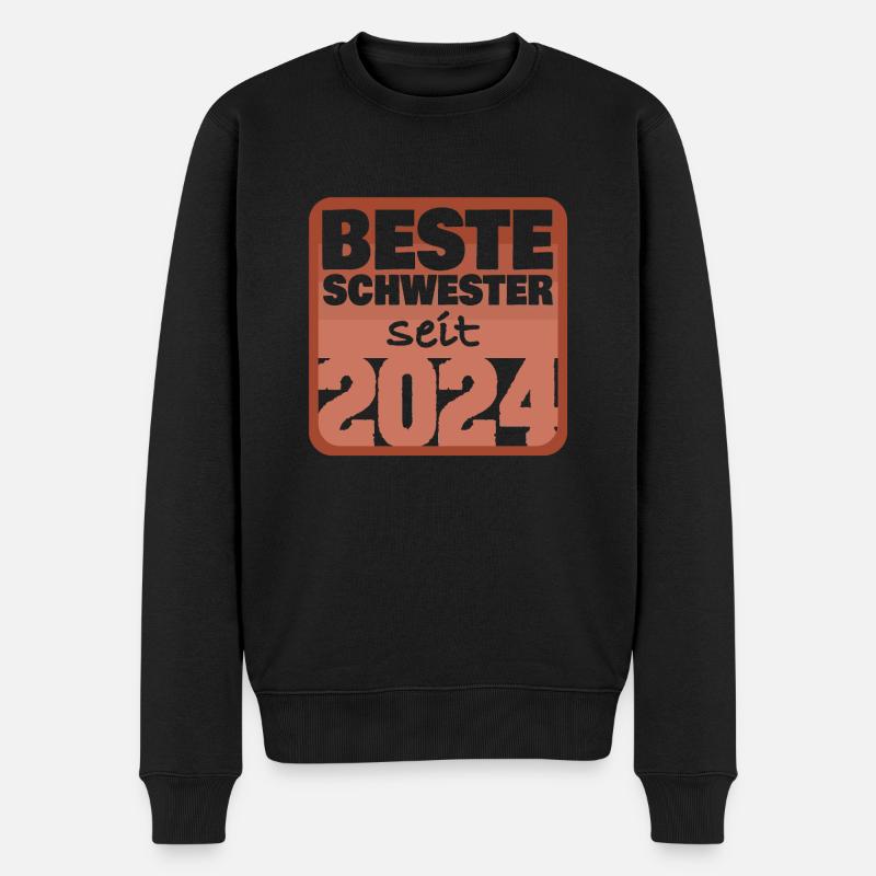 2024 - Männer Premium Bio Pullover - Schwarz