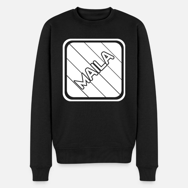 Maila - Männer Premium Bio Pullover - Schwarz