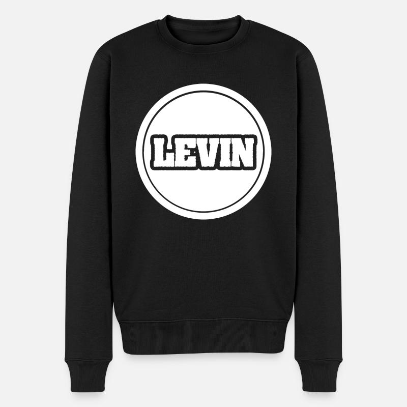 Levin - Männer Premium Bio Pullover - Schwarz