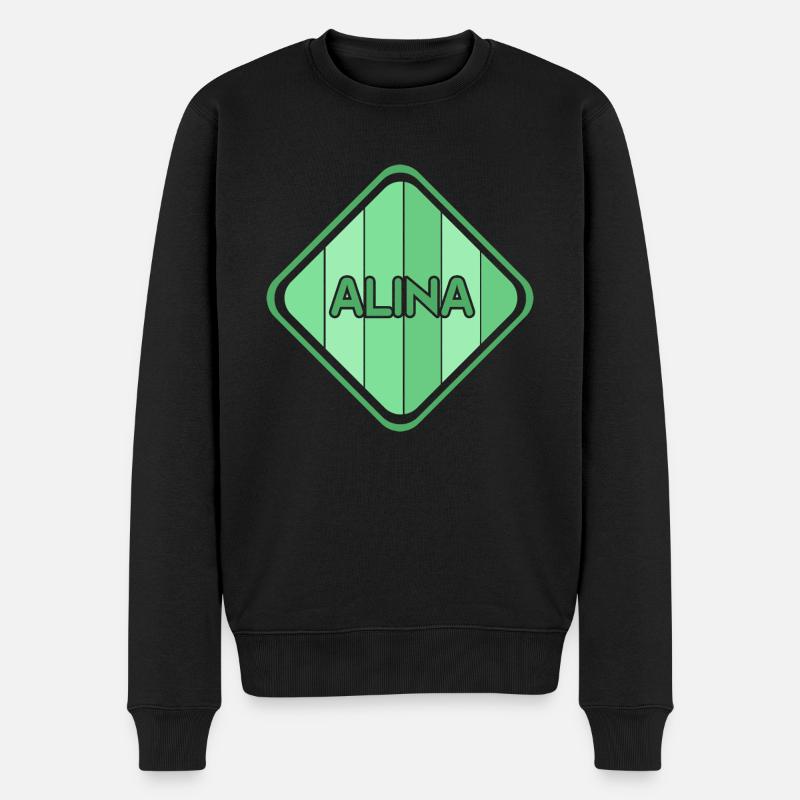 Alina - Männer Premium Bio Pullover - Schwarz