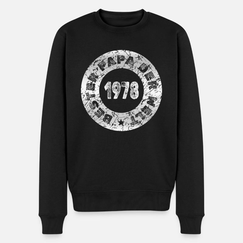 1978 - Männer Premium Bio Pullover - Schwarz