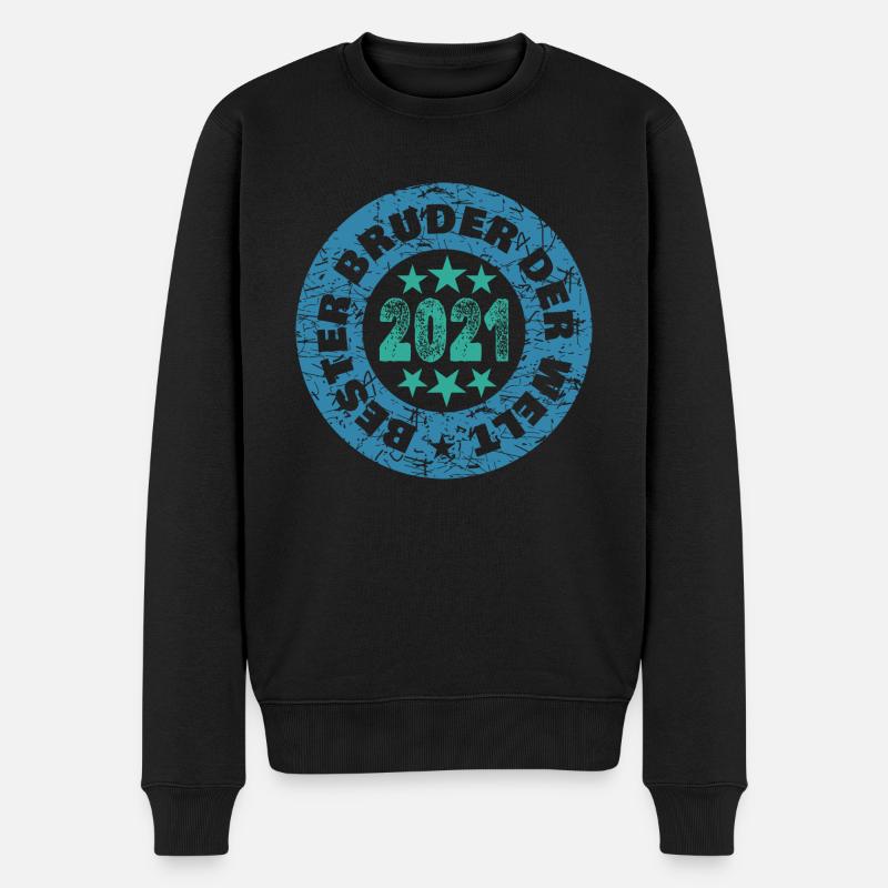 Geschwister 2021 - Männer Premium Bio Pullover - Schwarz