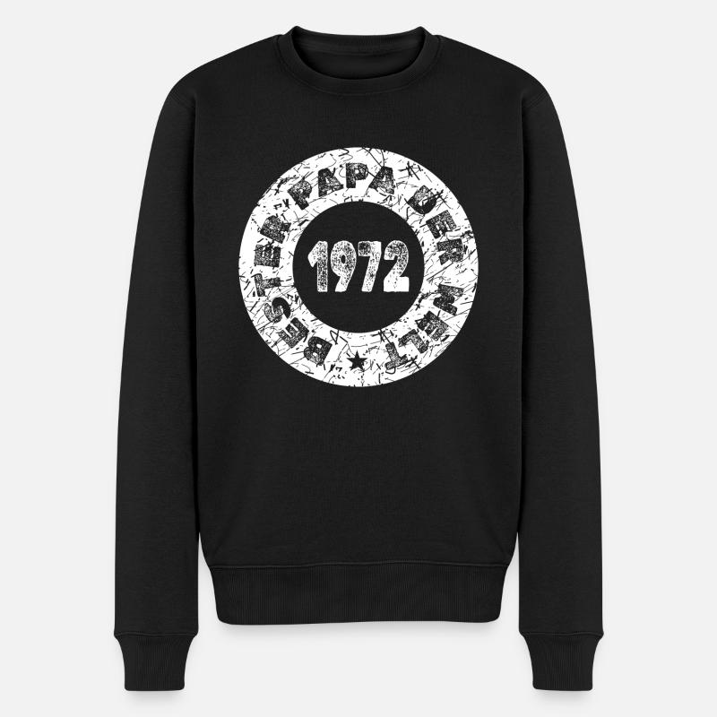 Papa 1972 - Männer Premium Bio Pullover - Schwarz