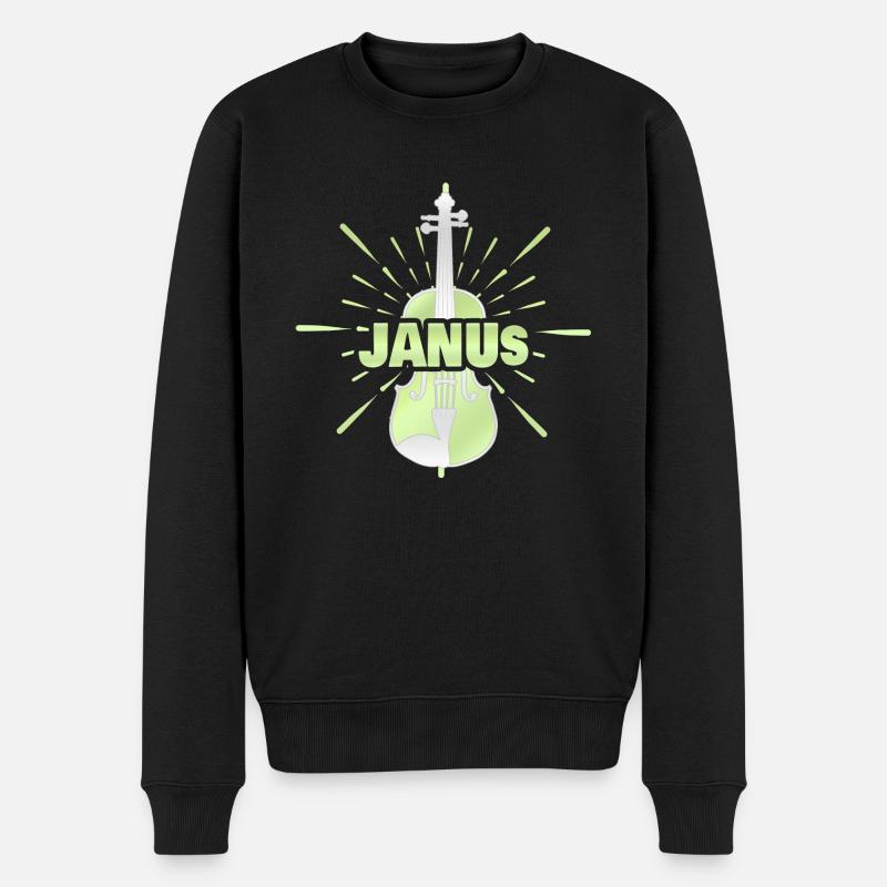 Janus as a string instrument - Men's Premium Organic Jumper - black