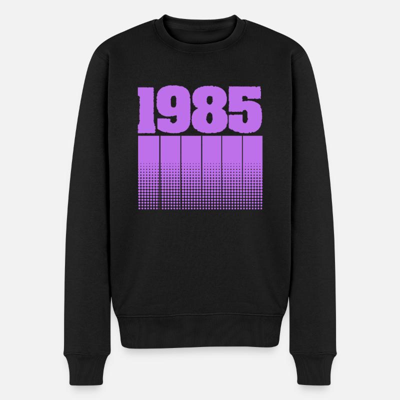 1985 - Männer Premium Bio Pullover - Schwarz