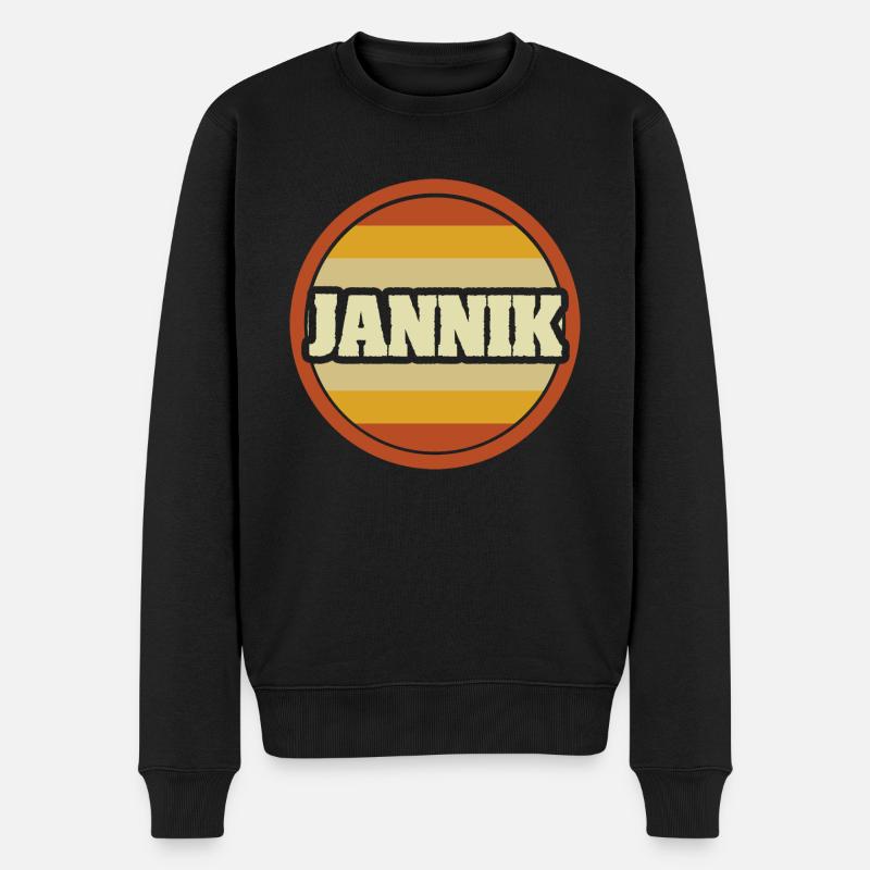 Jannik comme prénom - Pull Premium bio Homme - noir